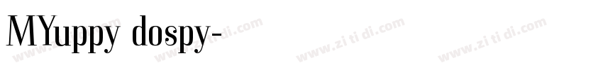 MYuppy dospy字体转换
